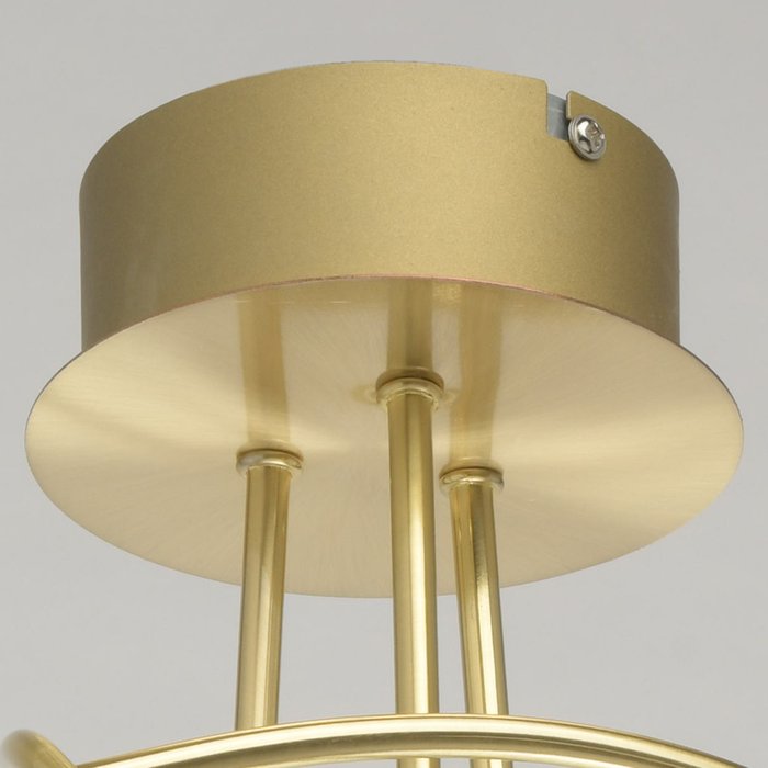 Потолочная светодиодная люстра Этингер золотого цвета - лучшие Потолочные люстры в INMYROOM