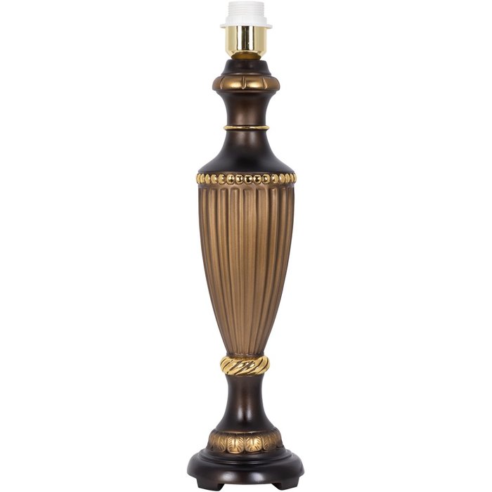 Настольная лампа Ваза Ребристая цвета капучино на бронзовом основании - лучшие Настольные лампы в INMYROOM