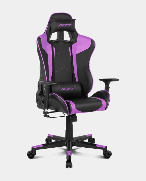 Игровое кресло Drift черного цвета с фиолетовыми вставками