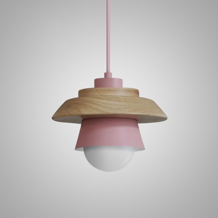 Подвесной светильник Eco бежево-розового цвета