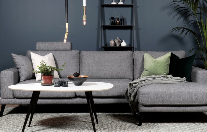 Угловой диван Trendline серого цвета - купить Угловые диваны по цене 113618.0