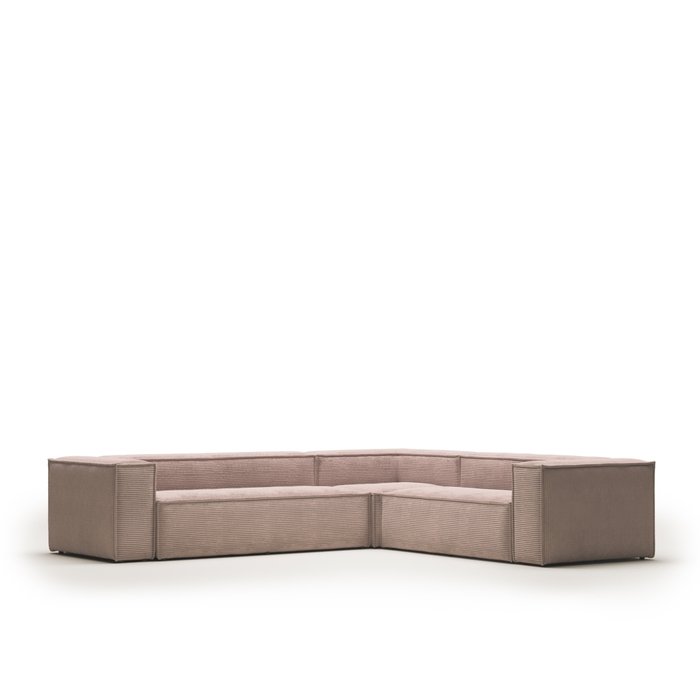 Угловой диван Blok розового цвета - лучшие Угловые диваны в INMYROOM