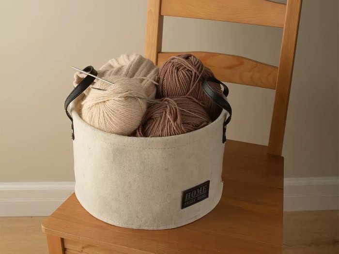 Корзина Todi Natura 18х28 бежевого цвета - купить Плетеные корзины по цене 1360.0