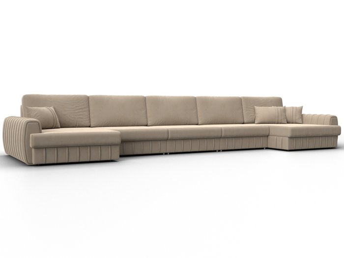 Угловой диван-кровать Лига-057 МегаЛонг бежевого цвета Угловой диван-кровать Лига-057 МегаЛонг бежевого цвета