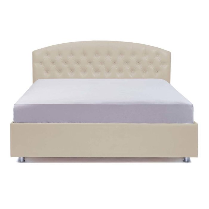 Кровать Пальмира с подъемным механизмом из бежевой экокожи 180х200 - купить Кровати для спальни по цене 28990.0