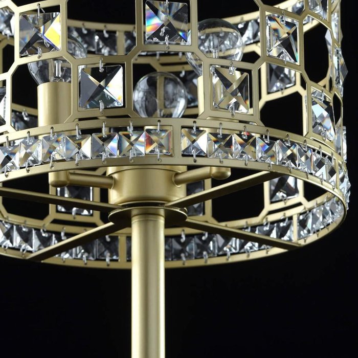 Настольная лампа Монарх с хрустальными элементами - лучшие Настольные лампы в INMYROOM