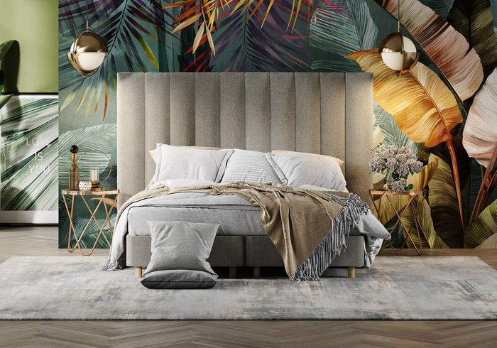 Кровать Barbara 160х200 терракотового цвета с двумя основаниями - купить Кровати для спальни по цене 94485.0