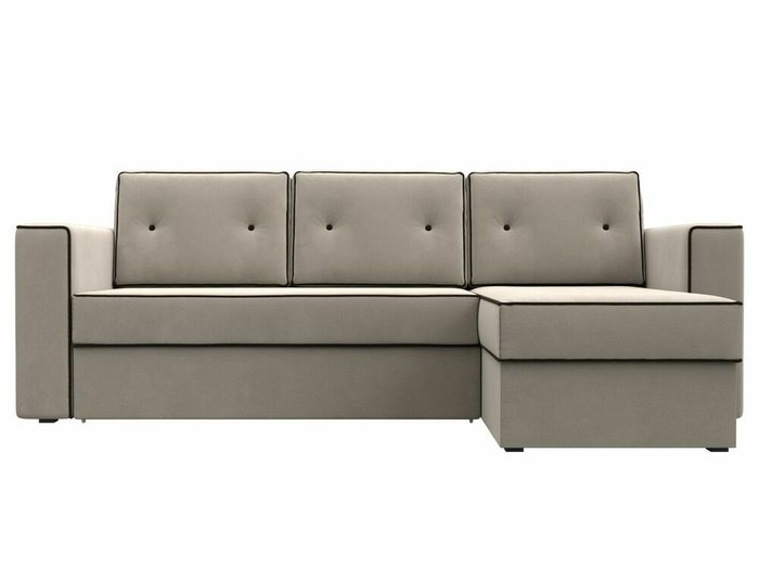 Угловой диван-кровать Принстон бежевого цвета правый угол - купить Угловые диваны по цене 48999.0