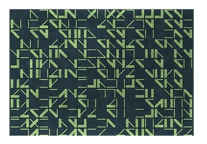 Ковер Alphabet темно-зеленого цвета 200х300