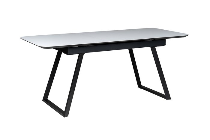 Раздвижной обеденный стол Пеле 120 серо-черного цвета - купить Обеденные столы по цене 53280 Раздвижной обеденный стол Пеле 120 серо-черного цвета - купить Обеденные столы по цене 53280