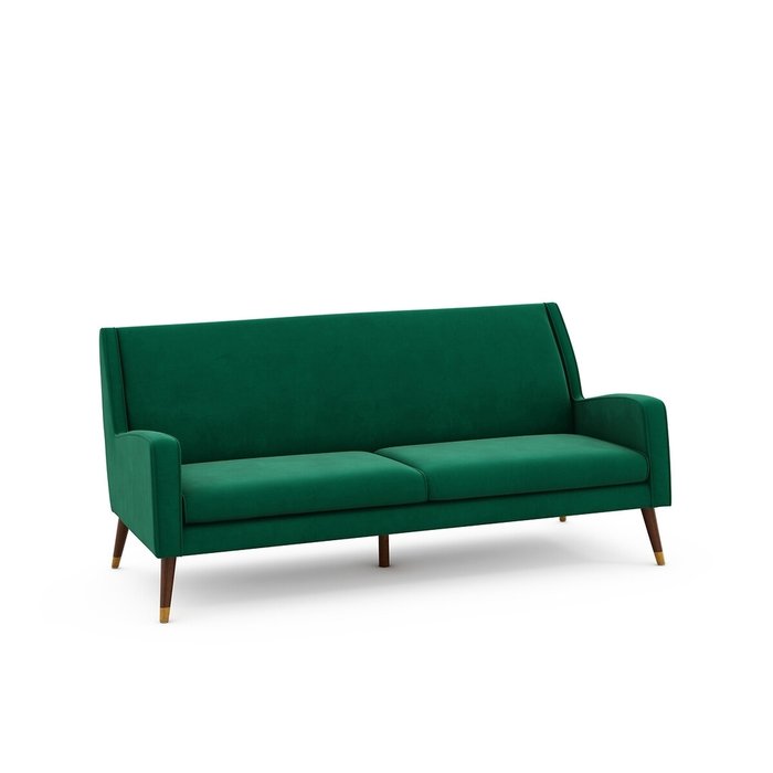 Диван из велюра Y зеленого цвета  - купить Прямые диваны по цене 59752.0