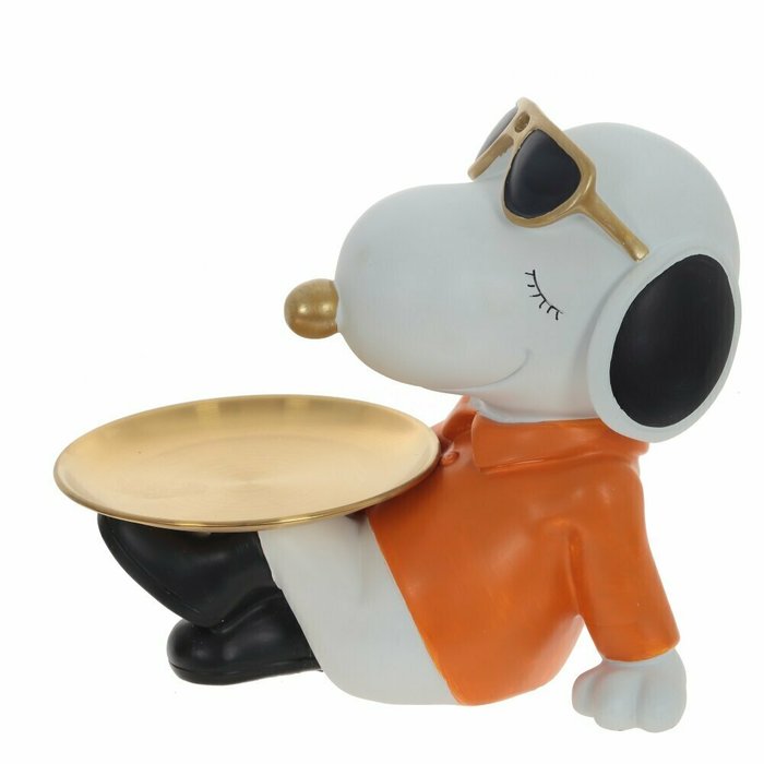 Фигурка декоративная Собака Снуппи белого цвета - лучшие Фигуры и статуэтки в INMYROOM