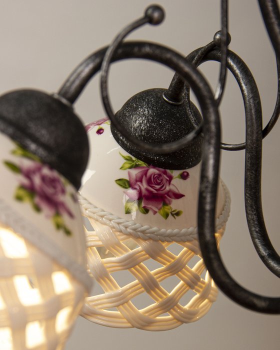Подвесная люстра Emilia MDK9365/5ABlack (керамика, цвет белый) - лучшие Подвесные люстры в INMYROOM