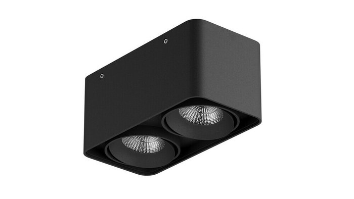 Светодиодный накладной светильник Monocco К 4000 черного цвета