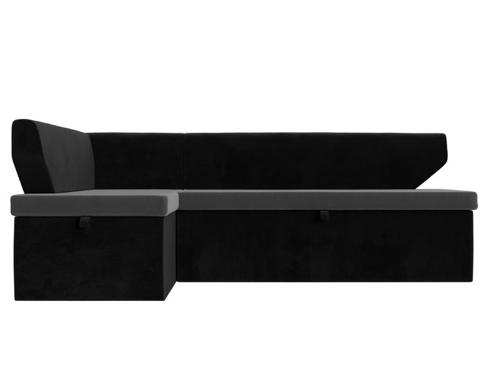 Угловой диван-кровать Омура черно-серого цвета левый угол - купить Угловые диваны по цене 39999.0