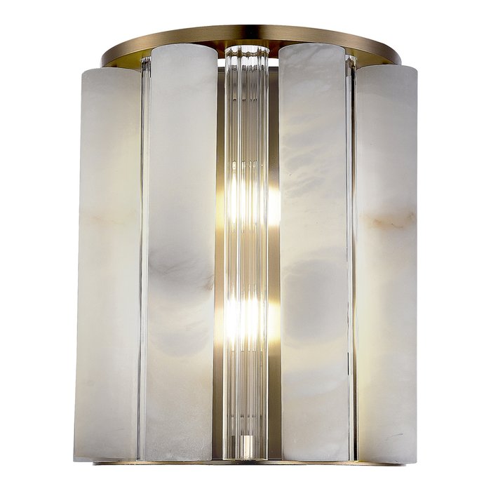Светильник настенный ST-Luce Бронза, Прозрачный/Бежевый Алебастр E14 2*40W DELIGHT Светильник настенный ST-Luce Бронза, Прозрачный/Бежевый Алебастр E14 2*40W DELIGHT