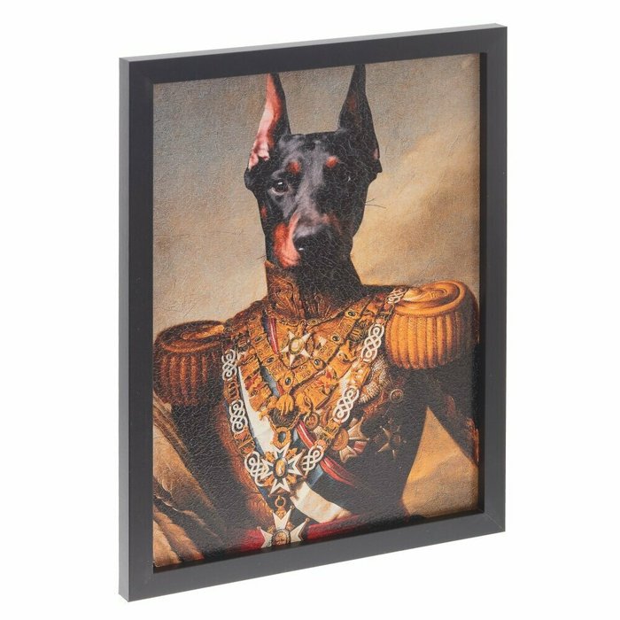 Панно Собака 33х43 коричнево-черного цвета - купить Картины по цене 1495.0