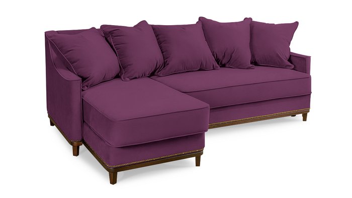 Диван с оттоманкой Новалис 150х200 фиолетового цвета - лучшие Угловые диваны в INMYROOM