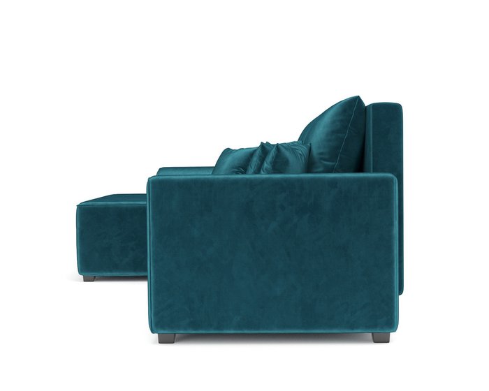 Угловой диван-кровать Каскад сине-зеленого цвета левый угол - лучшие Угловые диваны в INMYROOM