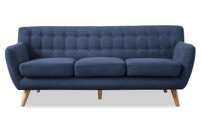 Прямой диван Copenhagen темно-синего цвета