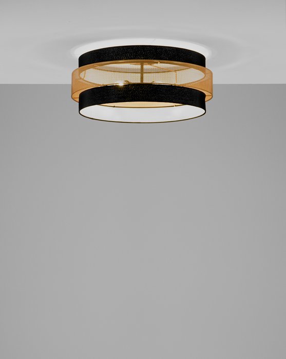 Потолочный светильник Gela черно-золотого цвета - лучшие Потолочные светильники в INMYROOM