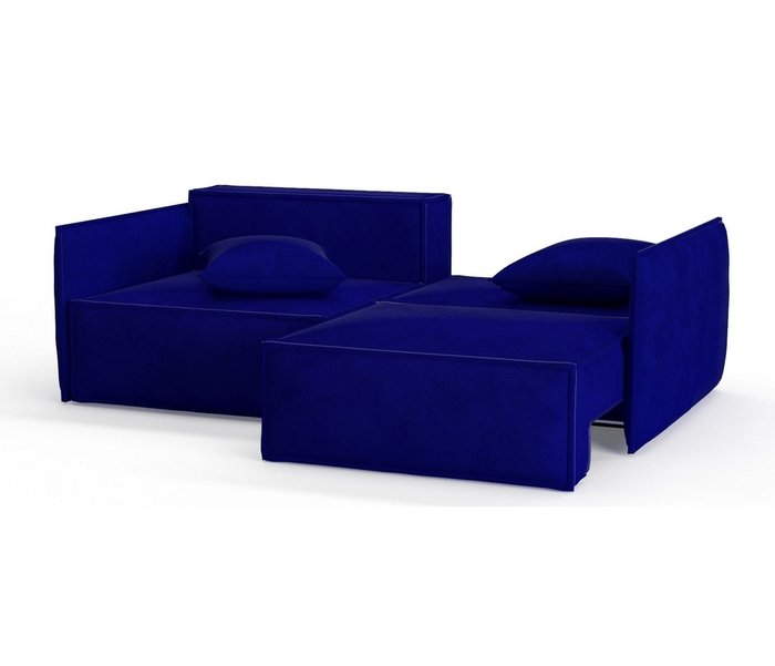 Диван-кровать из велюра Лортон синего цвета - лучшие Прямые диваны в INMYROOM