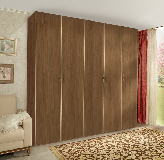 Шкаф пятидверный Palmari коричневого цвета - купить Шкафы распашные по цене 99895.0