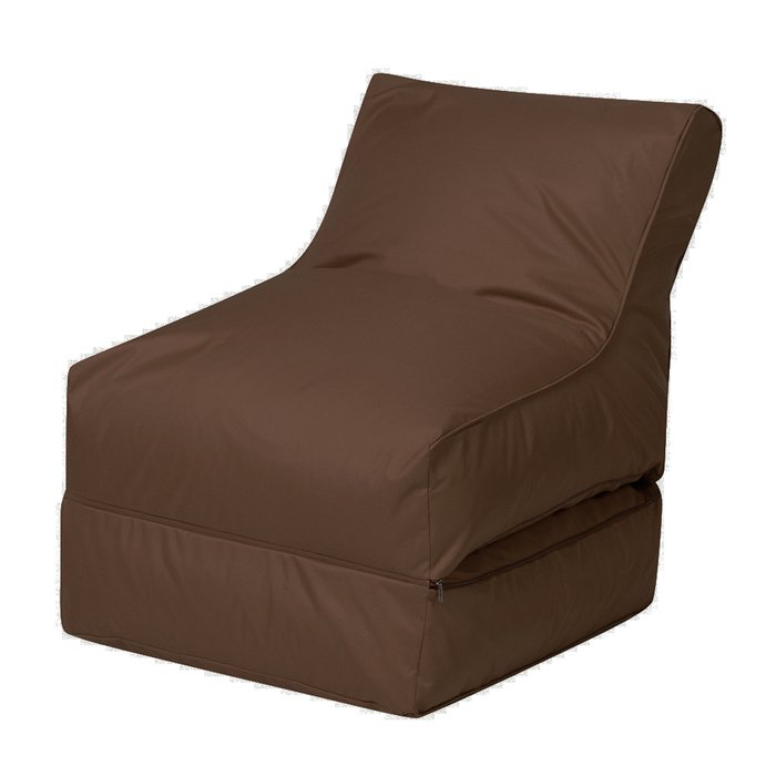 Раскладное кресло-лежак коричневого цвета