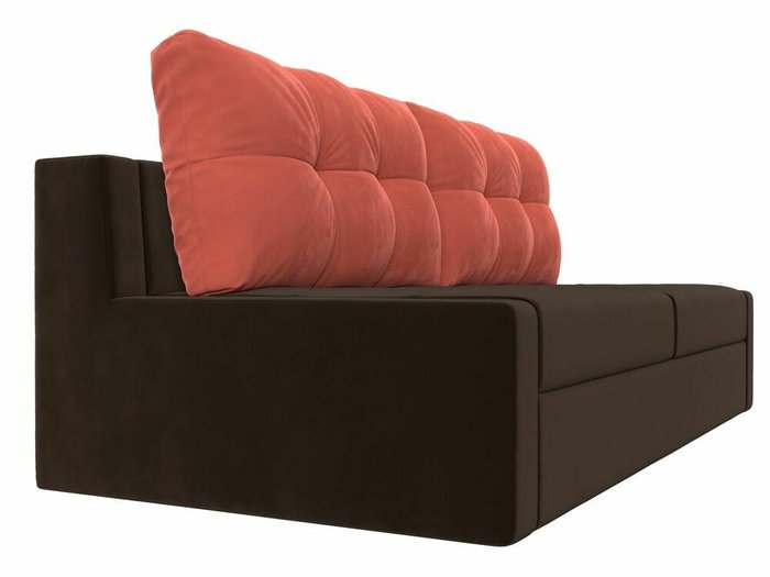 Прямой диван-кровать Мартин кораллово-коричневого цвета - лучшие Прямые диваны в INMYROOM