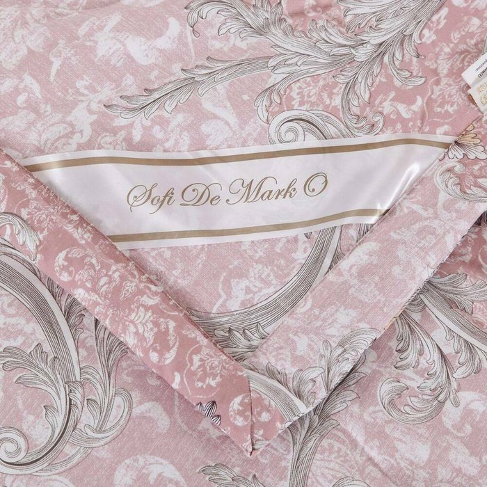 Комплект постельного белья Октавия №9 200х220 розового цвета - лучшие Комплекты в INMYROOM