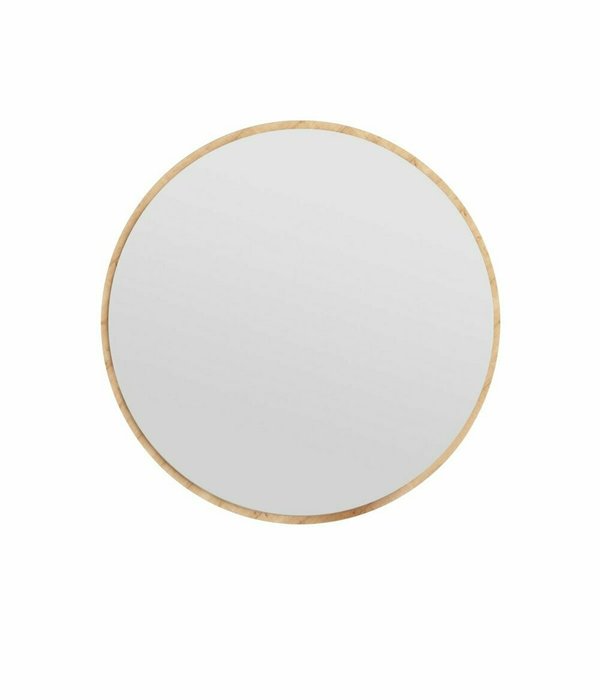 Настенное зеркало Decor 60 в раме бежевого цвета