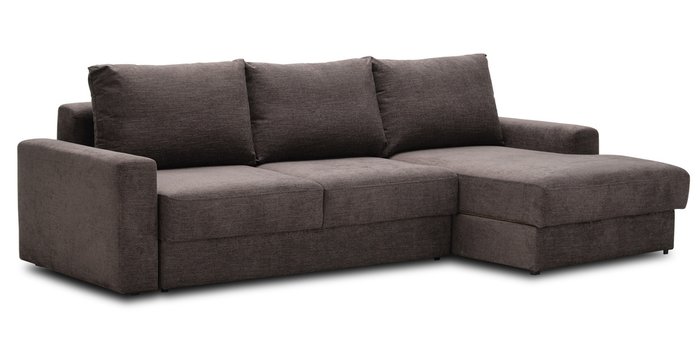 Угловой диван-кровать Вегас темно-коричневого цвета