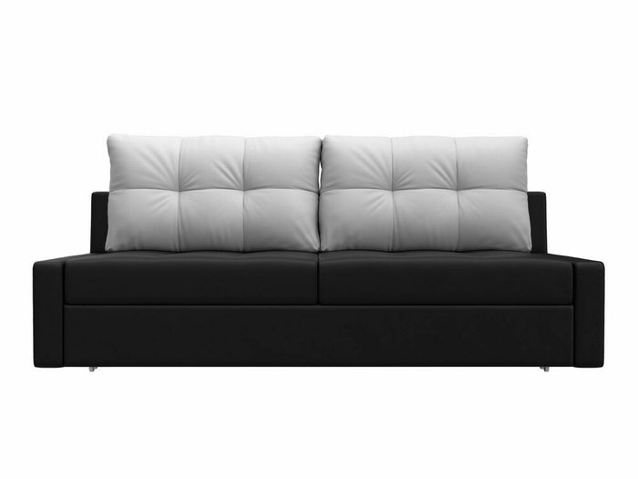 Прямой диван-кровать Мартин черного цвета (экокожа) - купить Прямые диваны по цене 39999.0
