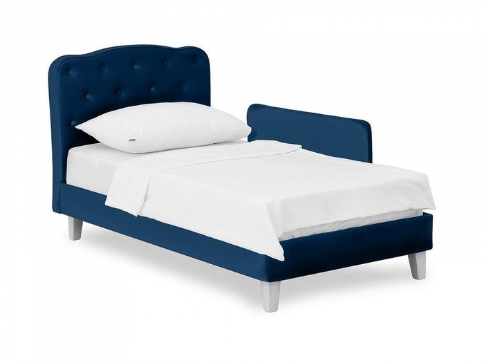 Кровать Candy темно-синего цвета 80х160 - купить Одноярусные кроватки по цене 28890.0