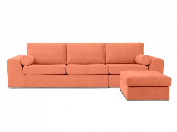 Угловой диван-кровать Igarka оранжевого цвета