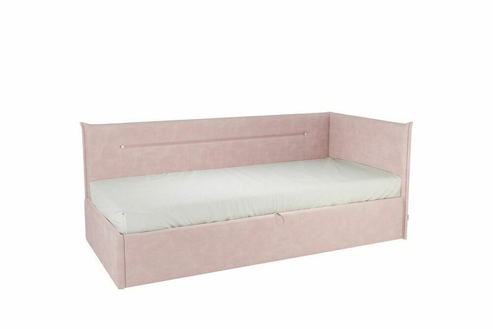 Кровать Альба 90х200 розового цвета с подъемным механизмом