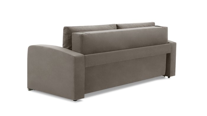 Прямой диван-кровать Окленд Лайт серо-коричневого цвета - лучшие Прямые диваны в INMYROOM
