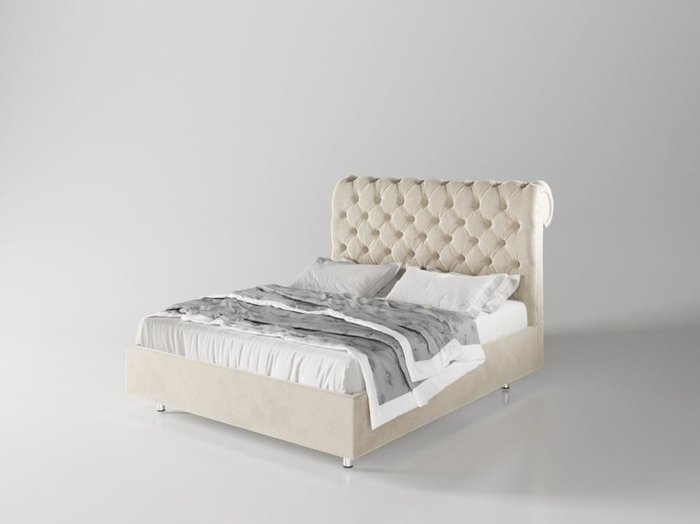 Кровать Версаль 180х200 светло-бежевого цвета  с подъемным механизмом