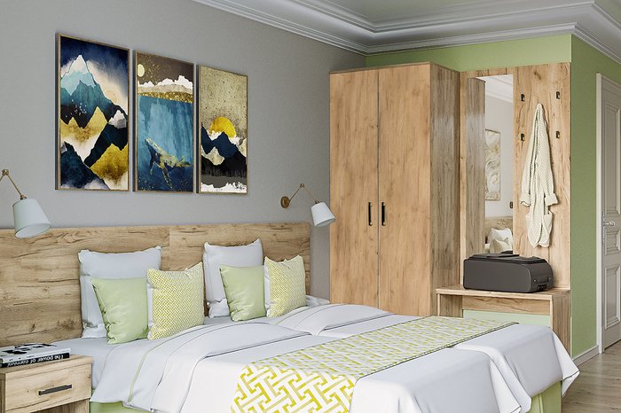 Кровать Виктория 90х200 светло-коричневого цвета - лучшие Кровати для спальни в INMYROOM