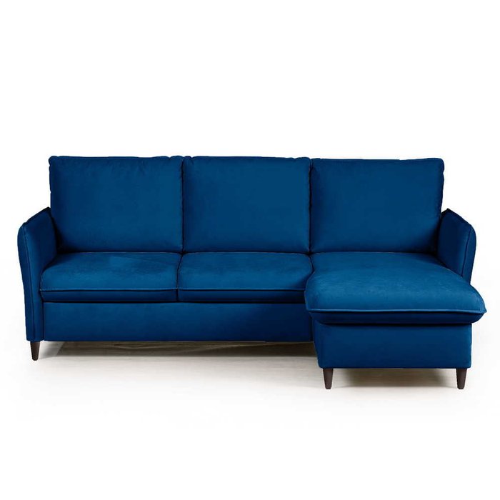Угловой диван-кровать Парма синего цвета
