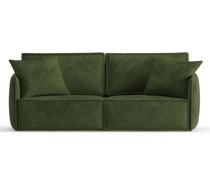 Диван-кровать из велюра Лортон зеленого цвета - купить Прямые диваны по цене 41590.0
