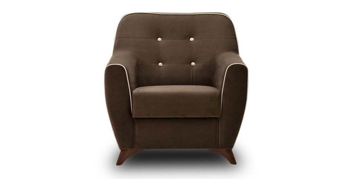 Кресло Элис темно-коричневого цвета - купить Интерьерные кресла по цене 11130.0