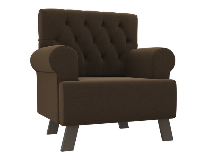 Кресло Хилтон коричневого цвета