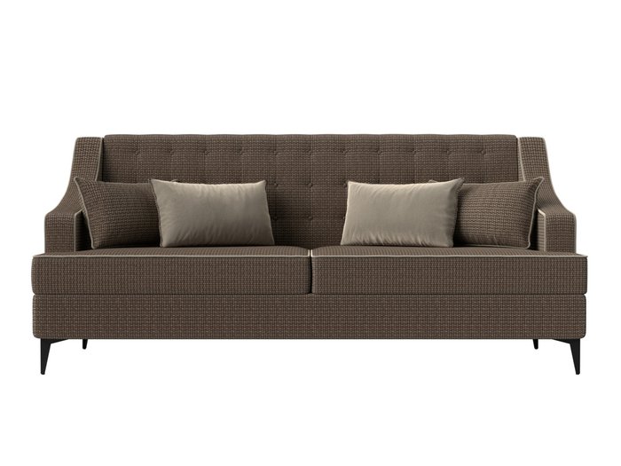 Прямой диван Марк коричнево-бежевого цвета - купить Прямые диваны по цене 44999.0