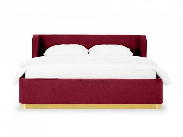 Кровать Vibe 160х200 бордового цвета с подъемным механизмом - купить Кровати для спальни по цене 116500.0
