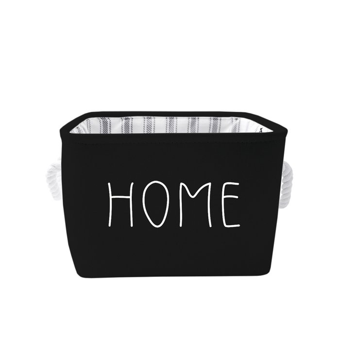 Корзина для хранения Home 16 черного цвета - купить Плетеные корзины по цене 720.0