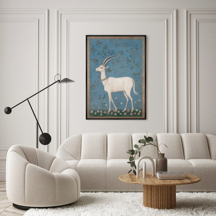 Репродукция картины White goats, No 2, 2024г. - лучшие Картины в INMYROOM