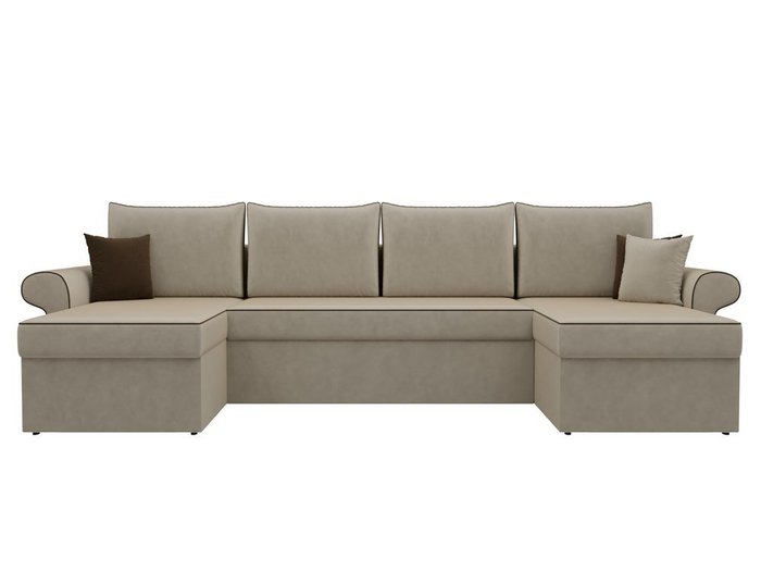 Угловой диван-кровать Милфорд бежевого цвета - купить Угловые диваны по цене 73990.0