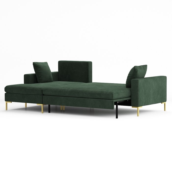 Угловой-диван Kona темно-зеленого цвета - лучшие Угловые диваны в INMYROOM