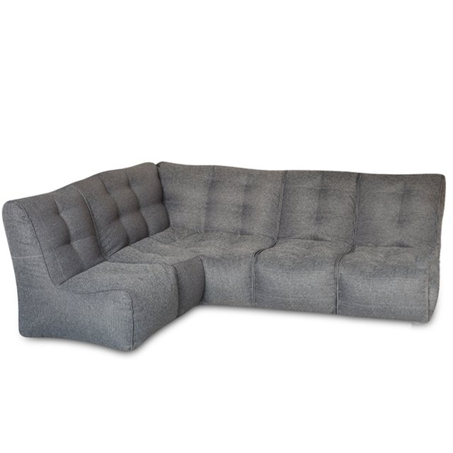 Угловой модульный диван Shape серого цвета